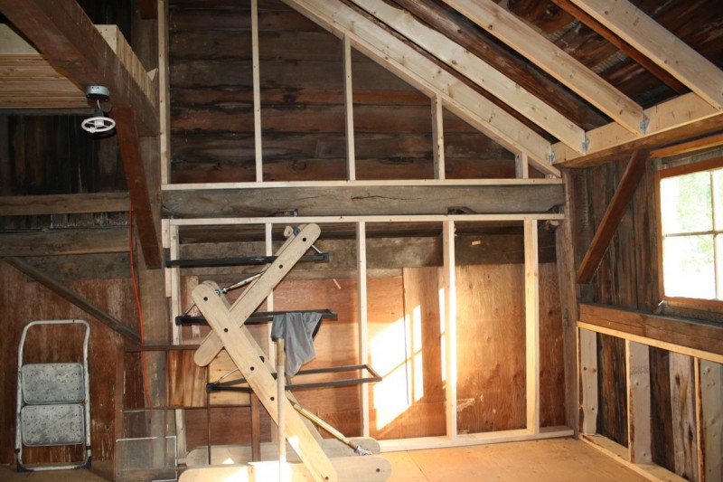 Back wall and ceiling framing